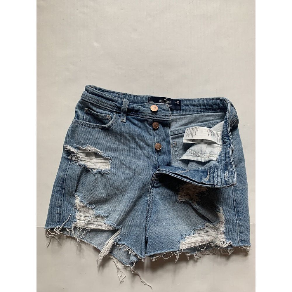 Hollister Ultra High Rise Mom Short Distressed Size 25 - Picture 4 of 5